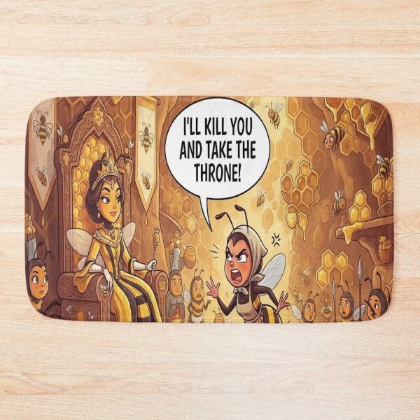 Item preview, Funny  Bee Threatening Queen Bee Hive Cartoon Humor designed and sold by AfresStudio.