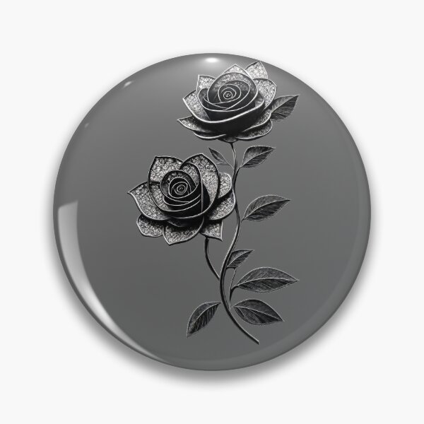 Artikelvorschau, Dunkle, metallische Rosen – Gothic-Mitternachtsblumen entworfen und verkauft von MAGDY CANVAS.
