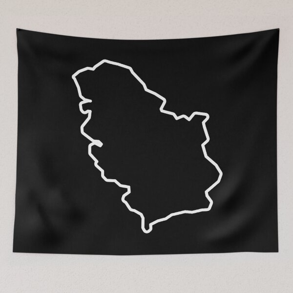 Item preview, Serbia Country Outline RS designed and sold by shitpostee.