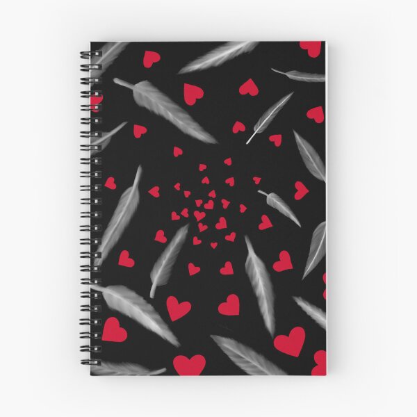 Item preview, hearts and feathers designed and sold by KerisThings.
