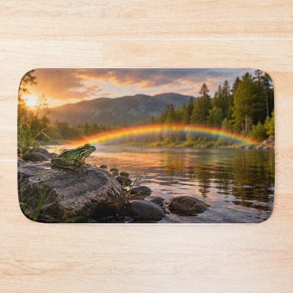 Item preview, Rainbow Mountain Lake – Inspirational Nature Landscape designed and sold by Mirgonhood.