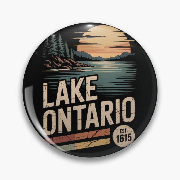 Item preview, Lake Ontario Vintage Sunset, Retro Nature Lake Graphic designed and sold by Zizo-DR44.