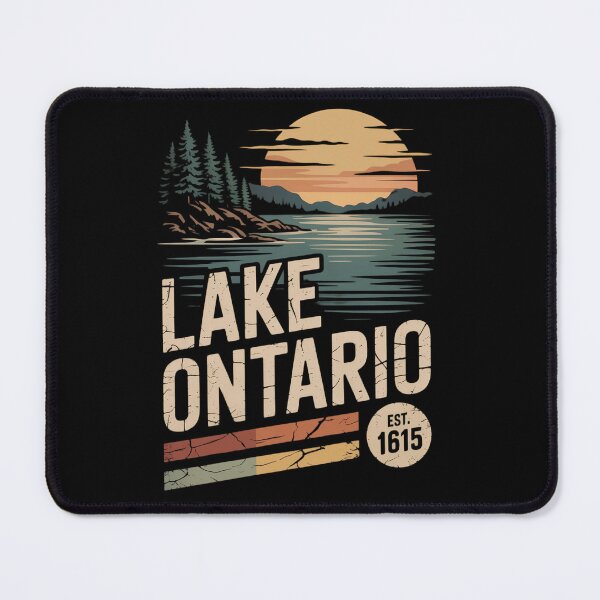 Item preview, Lake Ontario Vintage Sunset, Retro Nature Lake Graphic designed and sold by Zizo-DR44.