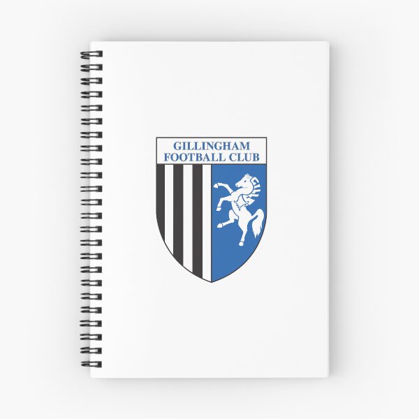 Item preview, Gillingham FC Logo - Black and White Shield with Blue Prancing Horse designed and sold by Kristian  A Duerr.