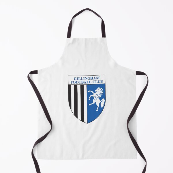 Artikelvorschau, Gillingham FC Logo – Schwarz-weißes Schild mit blauem springendem Pferd entworfen und verkauft von Kristian  A Duerr.