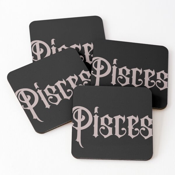 Item preview, Gothic Lettering Pisces Zodiac Sign designed and sold by Hellofriendco.