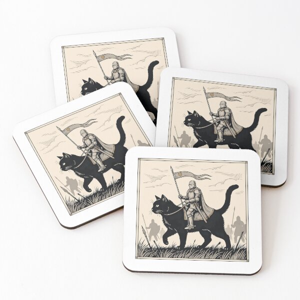 Item preview, Knight Cat Rider Vintage Art designed and sold by SariahSteng.
