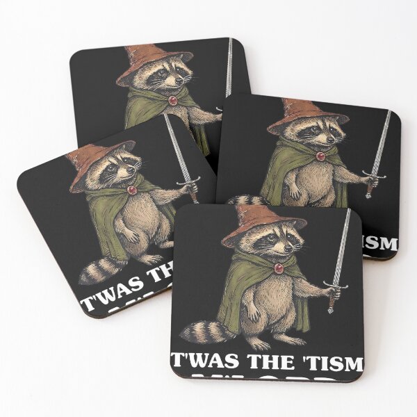 Item preview, Funny Raccoon Wizard Tism Meme Medieval Humor designed and sold by cruddenstroud23.