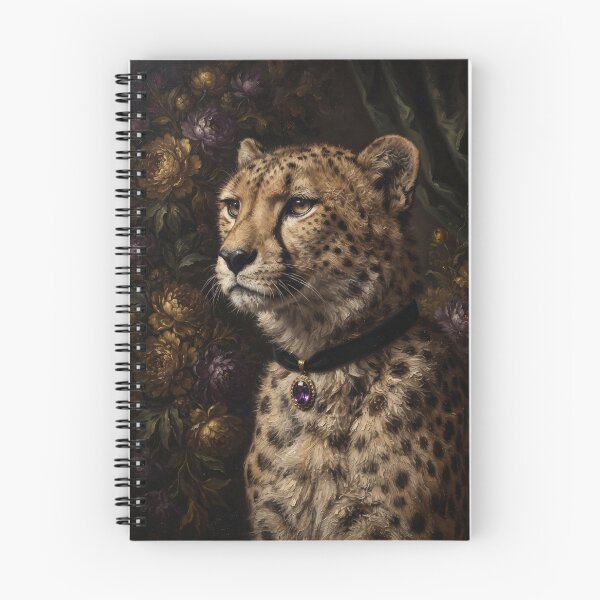 Item preview, Regal Cheetah Portrait with Amethyst Pendant designed and sold by Real Beast Art.