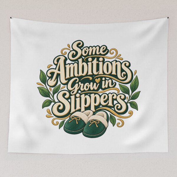 Item preview, Some Ambitions Grow in Slippers Decorative Art designed and sold by Bikivuno.