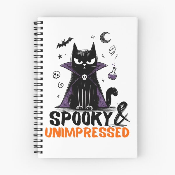 Item preview, Spooky & Unimpressed - Funny Vampire Black Cat Halloween designed and sold by AnyGil.
