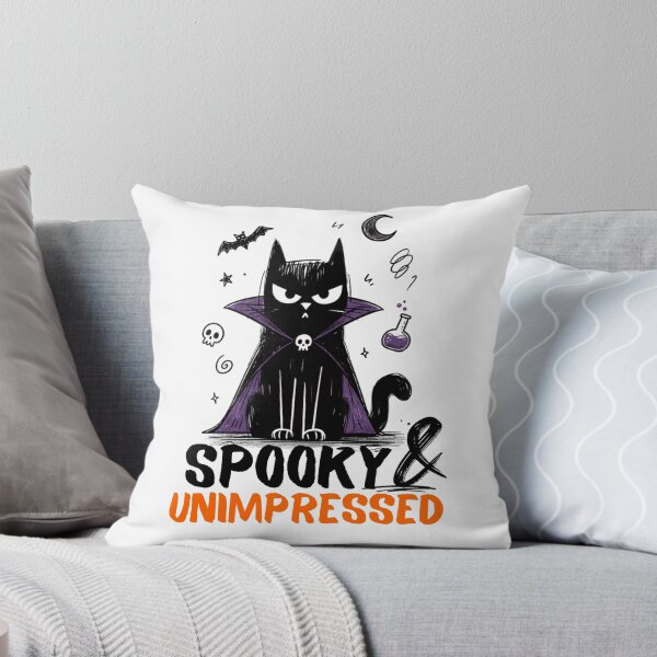 Item preview, Spooky & Unimpressed - Funny Vampire Black Cat Halloween designed and sold by AnyGil.