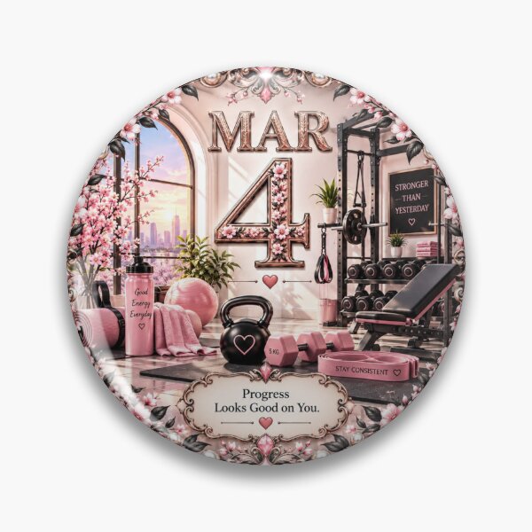 Item preview, March 4 Fitness Birthday Motivation Design designed and sold by LunaMoments.
