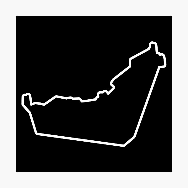 Item preview, United Arab Emirates Country Outline AE designed and sold by shitpostee.