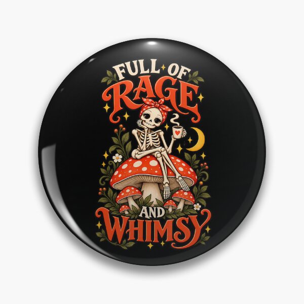 Item preview, Full of Rage and Whimsy Skeleton Mushroom designed and sold by VioletNance.