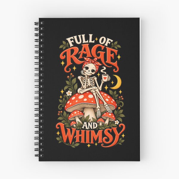 Item preview, Full of Rage and Whimsy Skeleton Mushroom designed and sold by VioletNance.