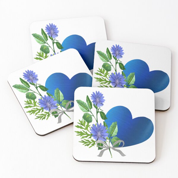 Artikelvorschau, Blaue Blumen und Herz entworfen und verkauft von aldona.