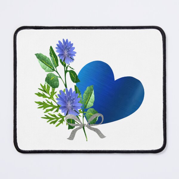Item preview, Blue flowers and heart designed and sold by aldona.