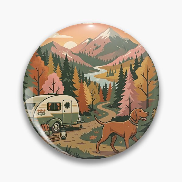 Item preview, Vizsla Camper Road Trip designed and sold by PictoVibe.