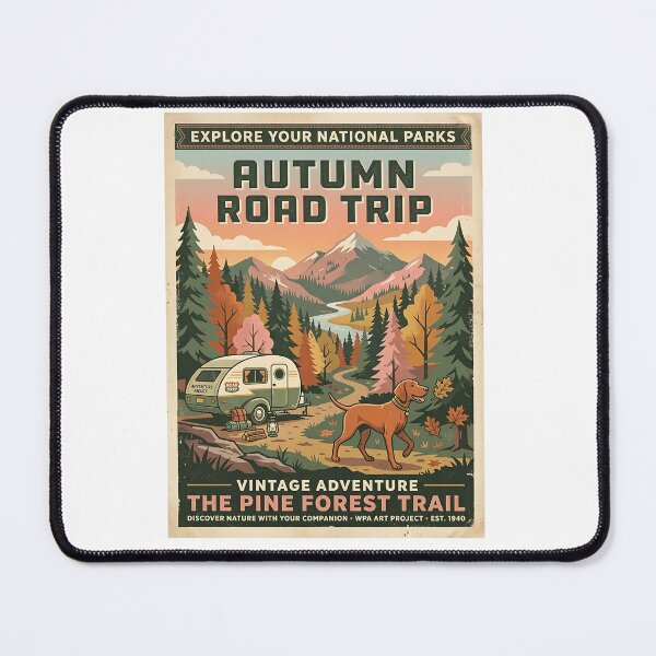 Item preview, Vizsla Camper Road Trip designed and sold by PictoVibe.