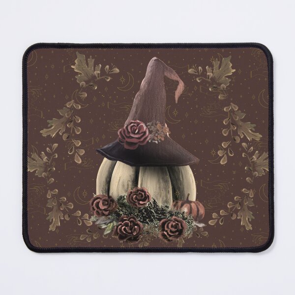 Item preview, Celestial White Pumpkin Witch – Romantic Autumn Floral Art designed and sold by ArtistsAtticWI.