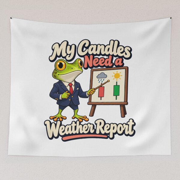 Aperçu de l'œuvre My Candles Need a Weather Report Frog Forecast créée et vendue par Bikivuno.