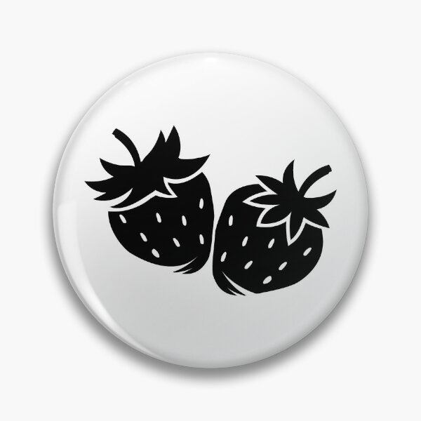 Item preview, Black Strawberry Pair Fruit Design designed and sold by pattern-archive.