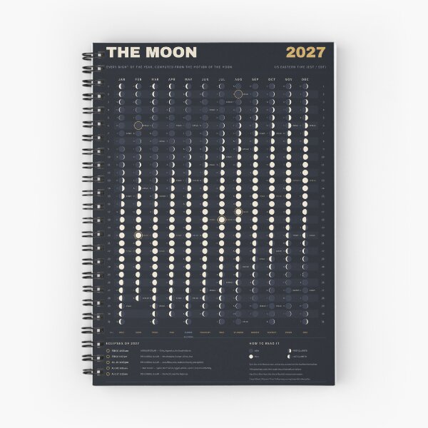 Item preview, Lunar Calendar 2027 - Every Night of the Year, Midnight designed and sold by getwaypoint.