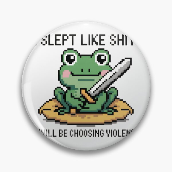 Item preview, Funny Pixel Frog, I Slept Like Shit Frog Gamer Humor designed and sold by Zizo-DR44.
