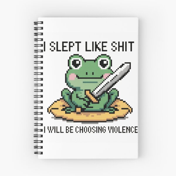 Item preview, Funny Pixel Frog, I Slept Like Shit Frog Gamer Humor designed and sold by Zizo-DR44.