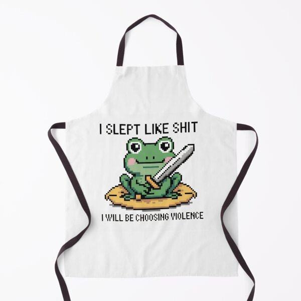 Item preview, Funny Pixel Frog, I Slept Like Shit Frog Gamer Humor designed and sold by Zizo-DR44.