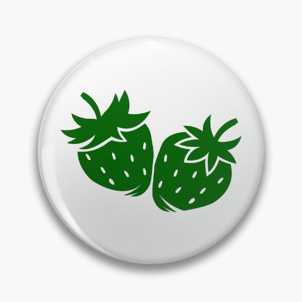 Item preview, Dark Green Strawberry Pair Fruit Design designed and sold by pattern-archive.