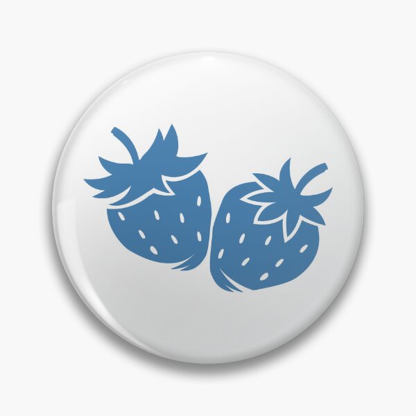 Item preview, Steel Blue Strawberry Pair Fruit Design designed and sold by pattern-archive.