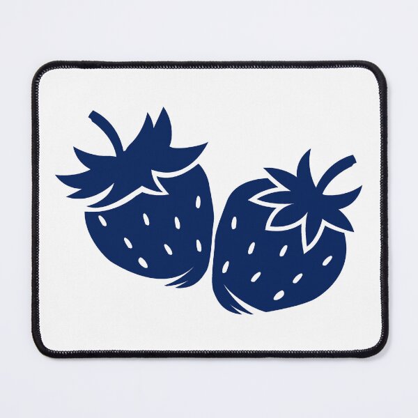 Item preview, Navy Blue Strawberry Pair Fruit Design designed and sold by pattern-archive.
