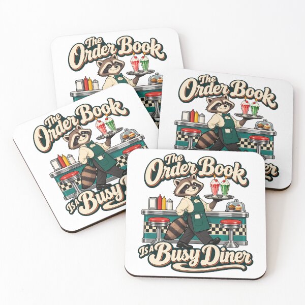 Item preview, The Order Book Is a Busy Diner Raccoon Trader designed and sold by Bikivuno.