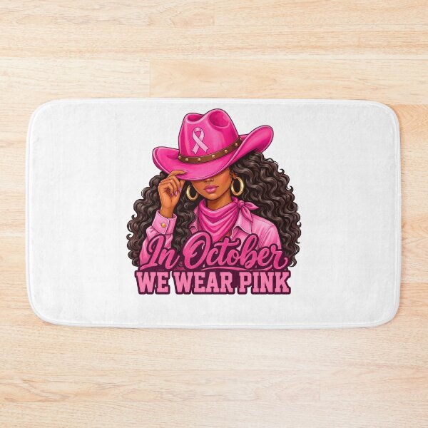 Item preview, In October We Wear Pink Black Cowgirl Breast Cancer Awareness designed and sold by DYAFLK.