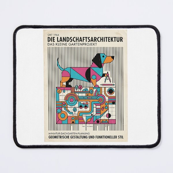 Item preview, Dachshund Rooftop Garden Planner designed and sold by PictoVibe.