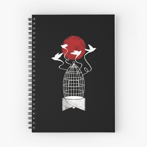 Item preview, Birds Flying Free From Cage Red Sun designed and sold by sotospor.