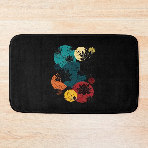Item preview, Black Lotus Circles Abstract Art Design designed and sold by andrasmar.