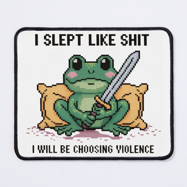 Item preview, Pixel Frog Choosing Violence, Funny Gamer Frog Meme designed and sold by Zizo-DR44.