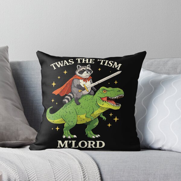 Item preview, Funny Raccoon Dinosaur Rider Tism Meme designed and sold by jerrimisty889.