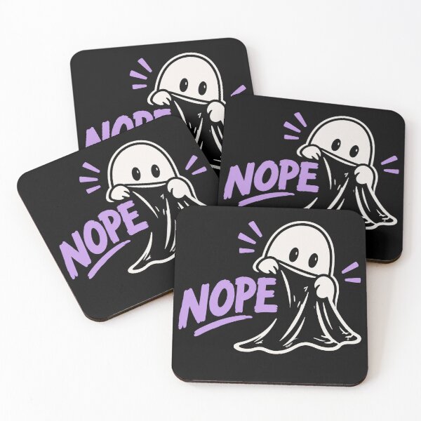 Item preview, Nope Ghost Cute Spooky Humor designed and sold by AzulAdams.
