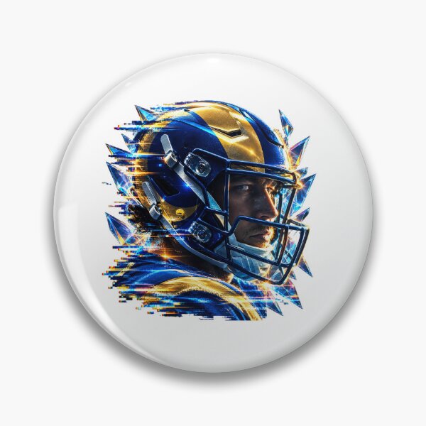 Item preview, Matthew-Stafford Inspired Los Angeles Football Glitch Portrait designed and sold by YAWO-PAE.