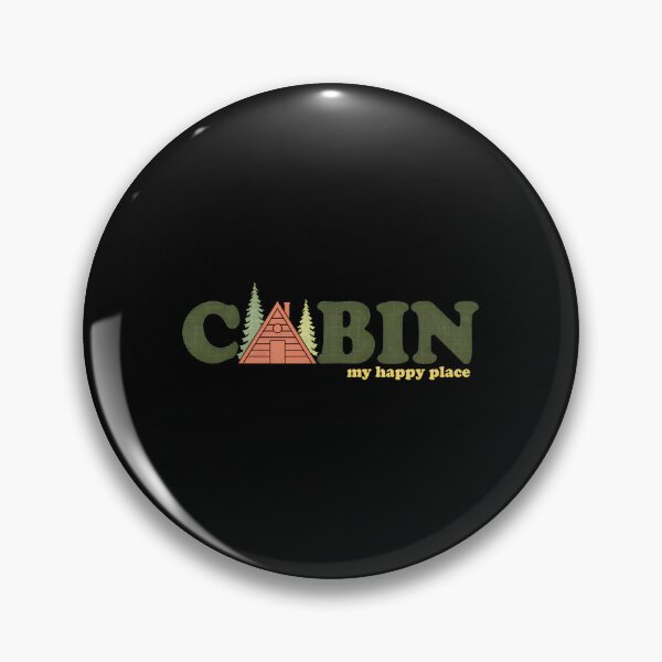 Item preview, Cabin My Happy Place Retro A-Frame Nature designed and sold by helencacu.