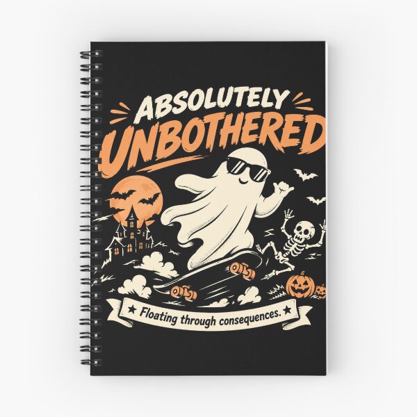 Item preview, Absolutely Unbothered Ghost Funny Minimal Dark Humor designed and sold by AzulAdams.