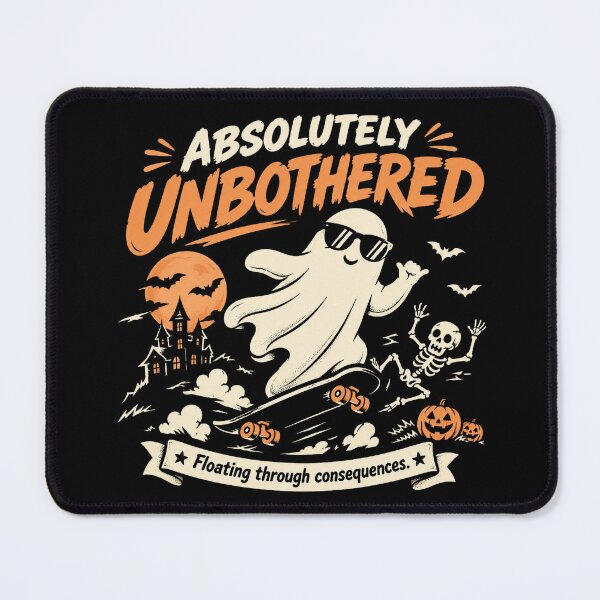 Item preview, Absolutely Unbothered Ghost Funny Minimal Dark Humor designed and sold by AzulAdams.