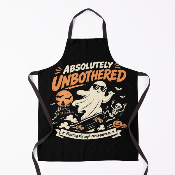 Item preview, Absolutely Unbothered Ghost Funny Minimal Dark Humor designed and sold by AzulAdams.