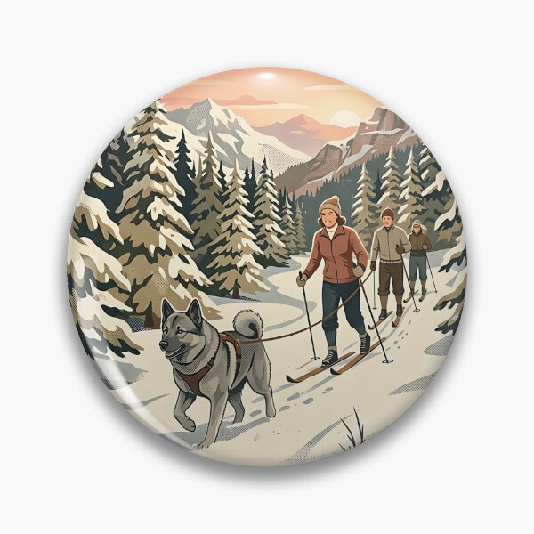 Item preview, Norwegian Elkhound Ski Guide designed and sold by PictoVibe.