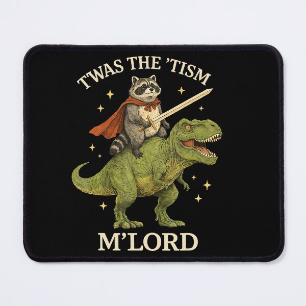 Item preview, Funny Raccoon Dinosaur Rider Tism Meme designed and sold by jerrimisty889.