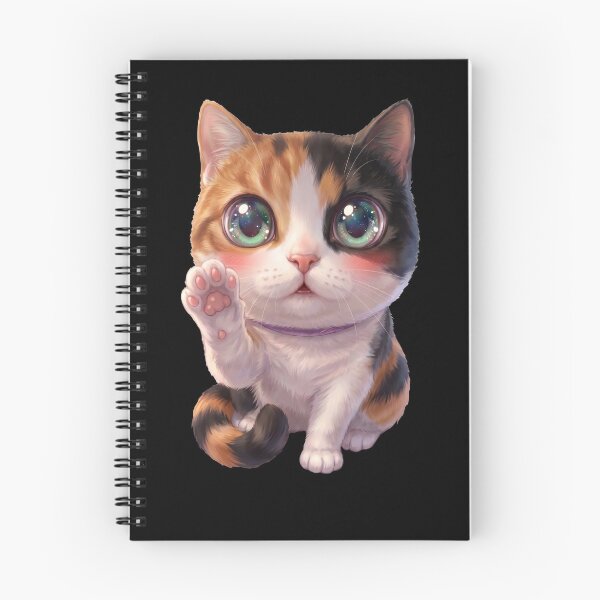 Item preview, Cute Calico Cat High Five – One Paw Up designed and sold by MoqunaDesign.